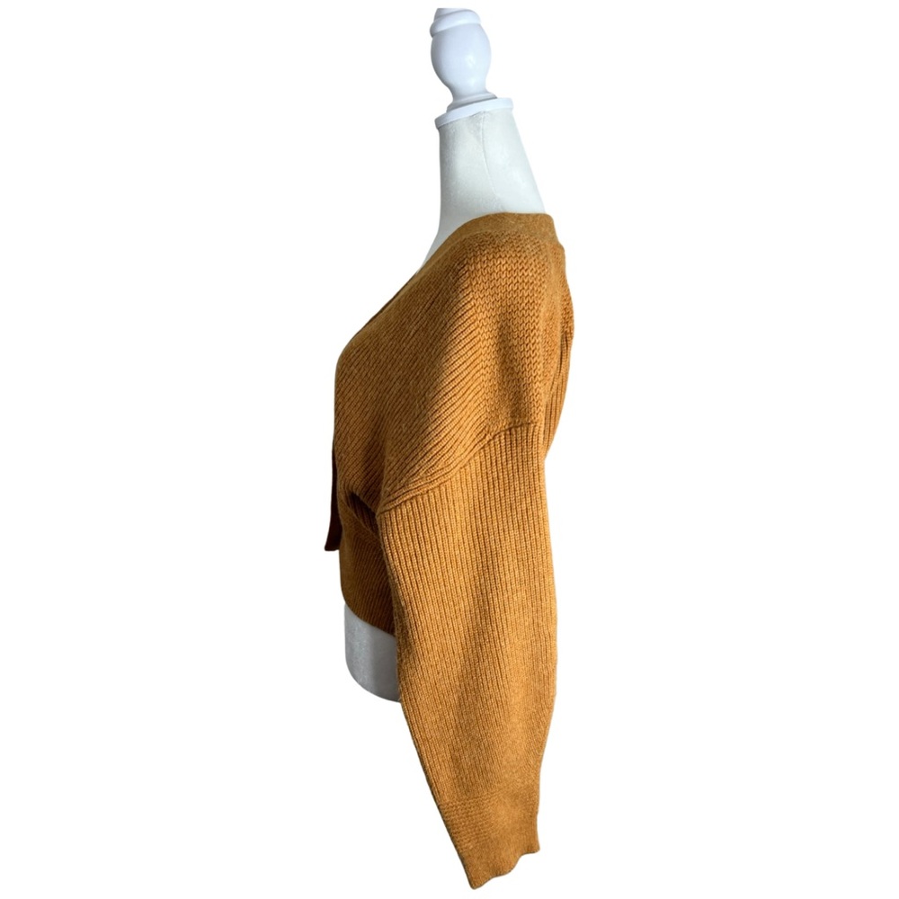 7 For All Mankind Mustard Button-Front Ribbed Cardigan - Picture 3 of 11